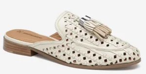 Johnston & Murphy Ali Woven Tassel Mule Bone Glove