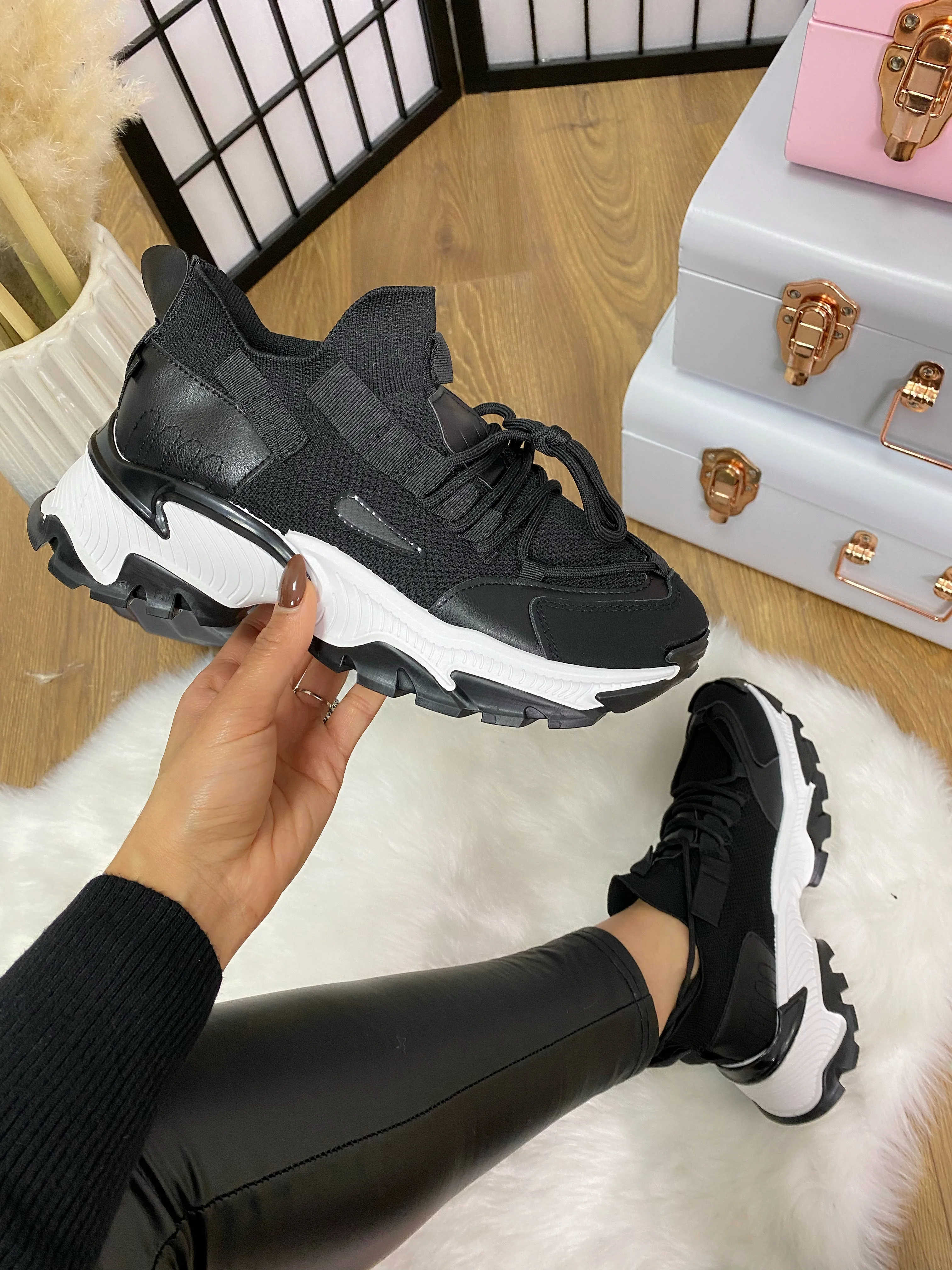 Keeley Sock Style Chunky Sole Trainers