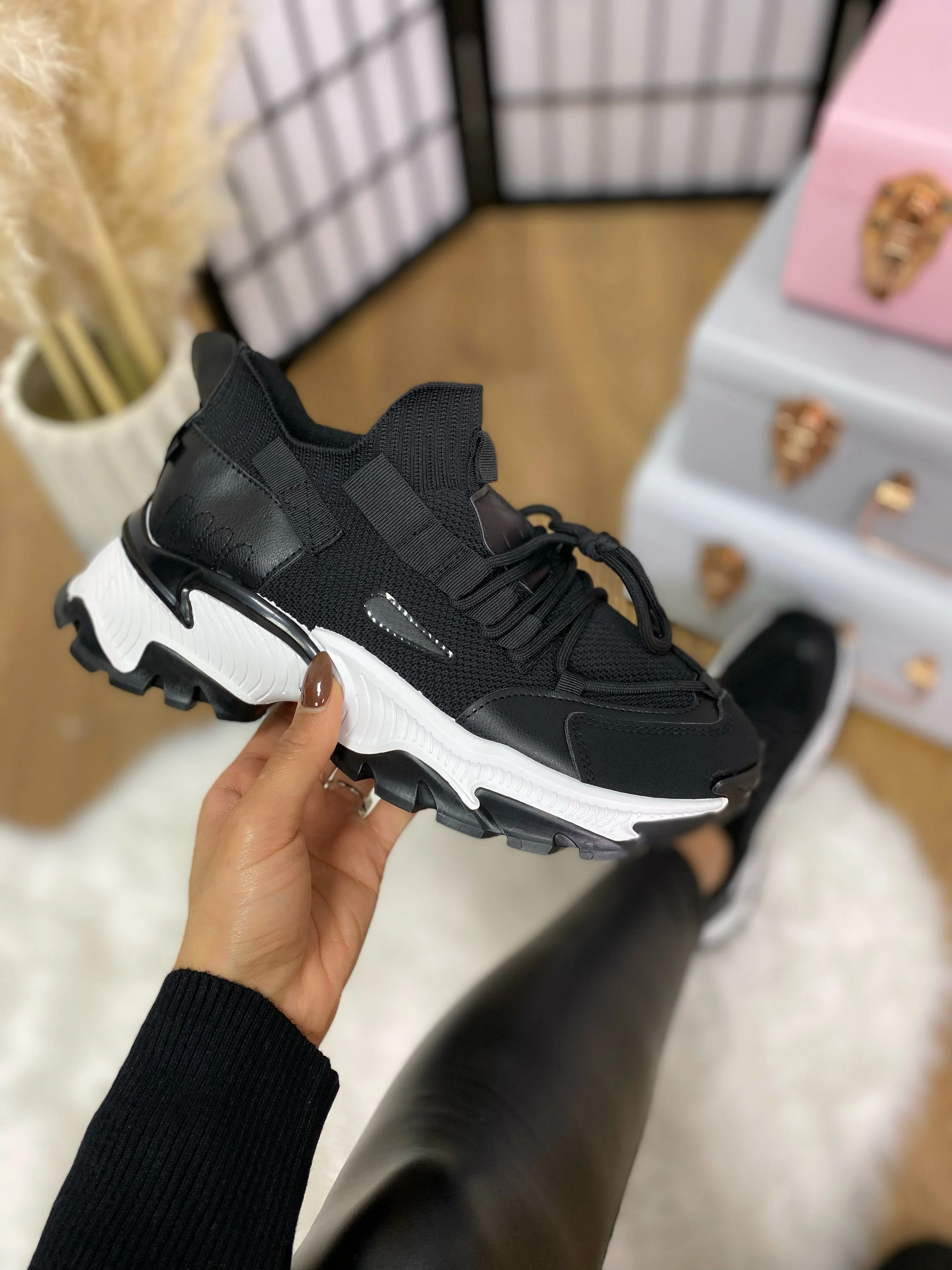 Keeley Sock Style Chunky Sole Trainers