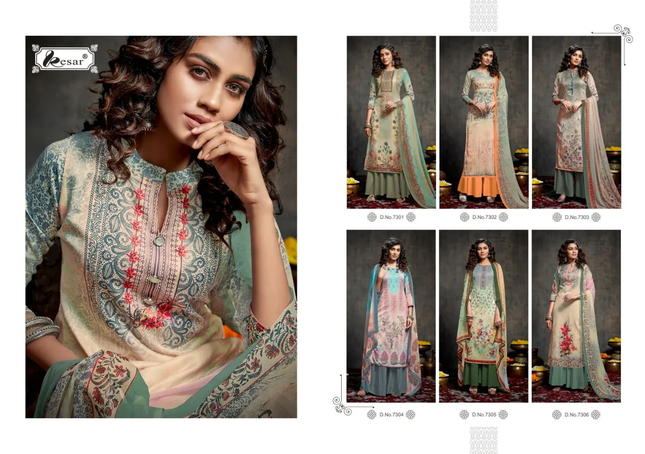 Kesar Sara Jam Cotton Digital Print Casual Wear Salwar Suits