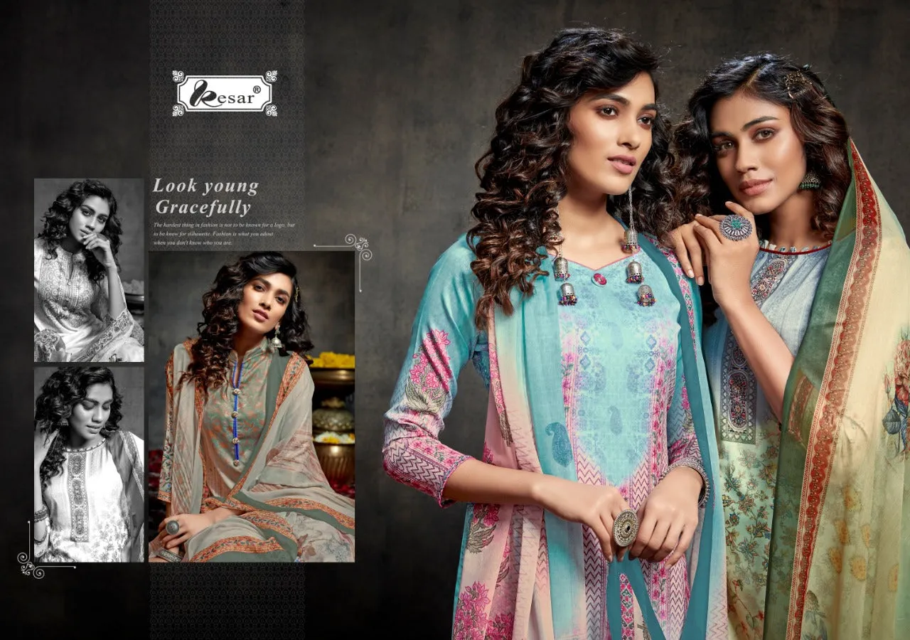 Kesar Sara Jam Cotton Digital Print Casual Wear Salwar Suits