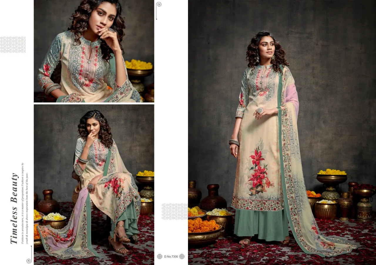 Kesar Sara Jam Cotton Digital Print Casual Wear Salwar Suits