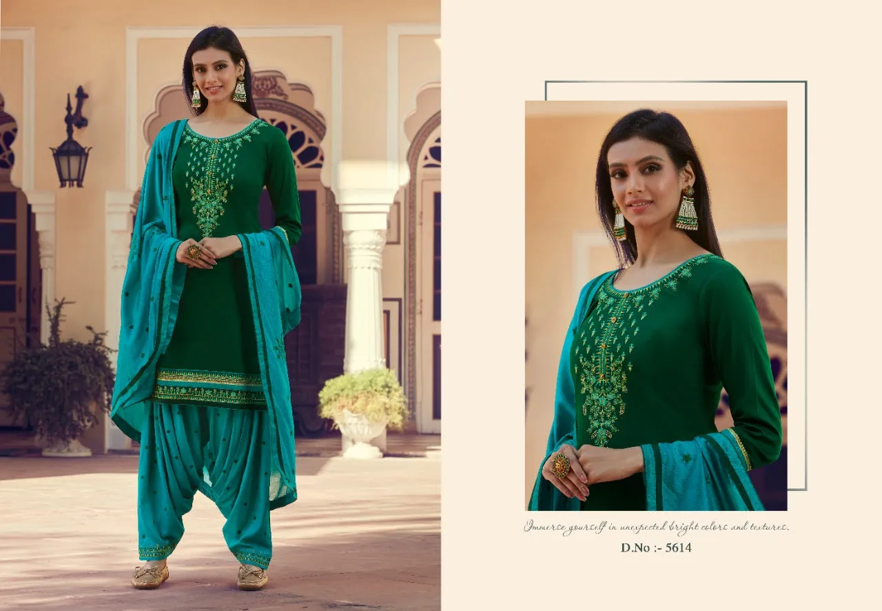 Kessi Fab Launched Patrani Cotton Satin Casual Wear Salwar Suits