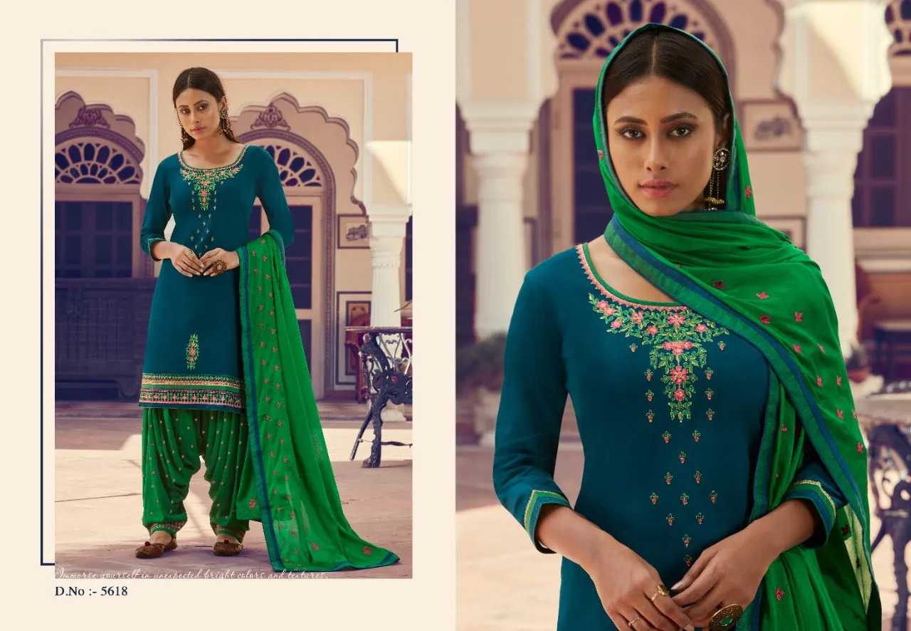 Kessi Fab Launched Patrani Cotton Satin Casual Wear Salwar Suits