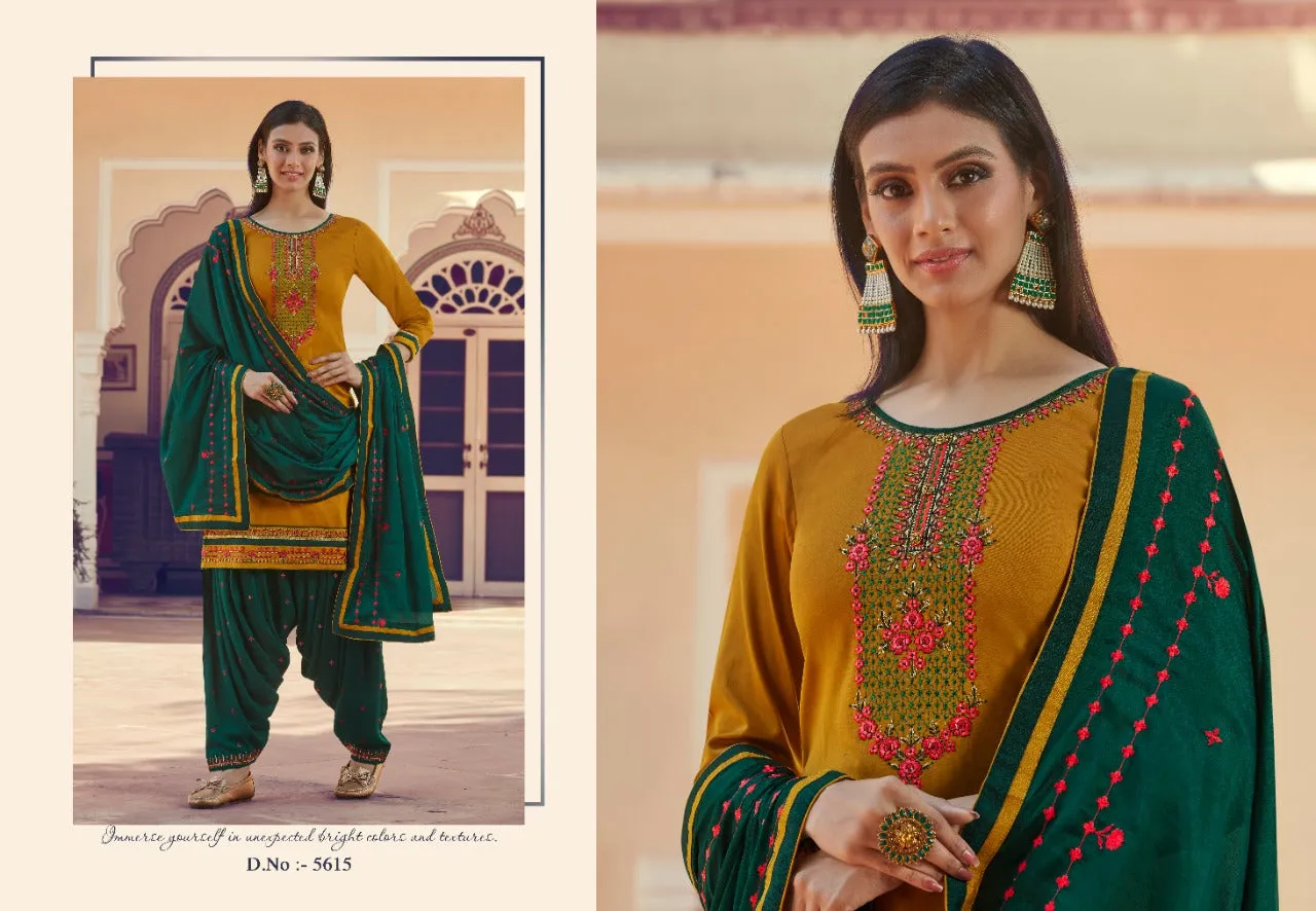 Kessi Fab Launched Patrani Cotton Satin Casual Wear Salwar Suits