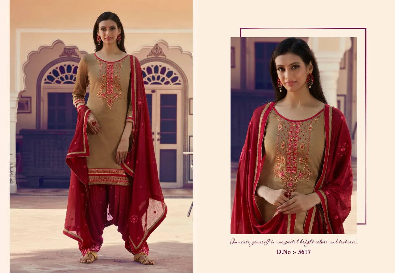 Kessi Fab Launched Patrani Cotton Satin Casual Wear Salwar Suits