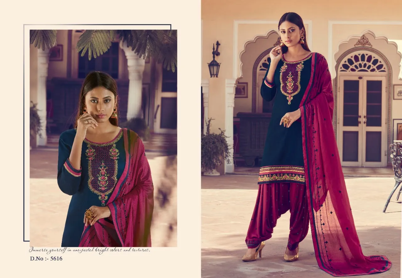 Kessi Fab Launched Patrani Cotton Satin Casual Wear Salwar Suits