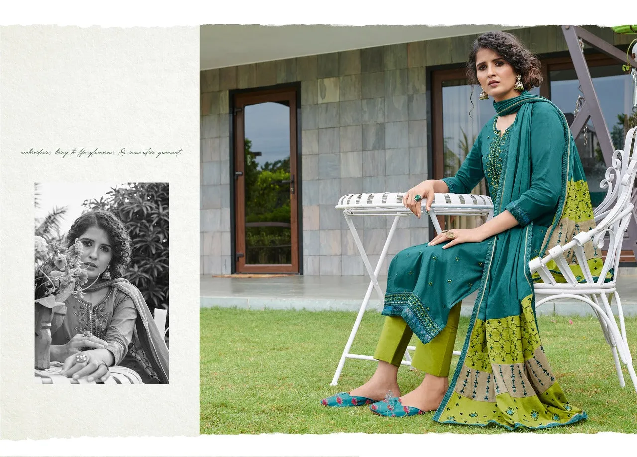 Kessi Fab Presents Green Valley Cotton Casual Wear Salwar Suits