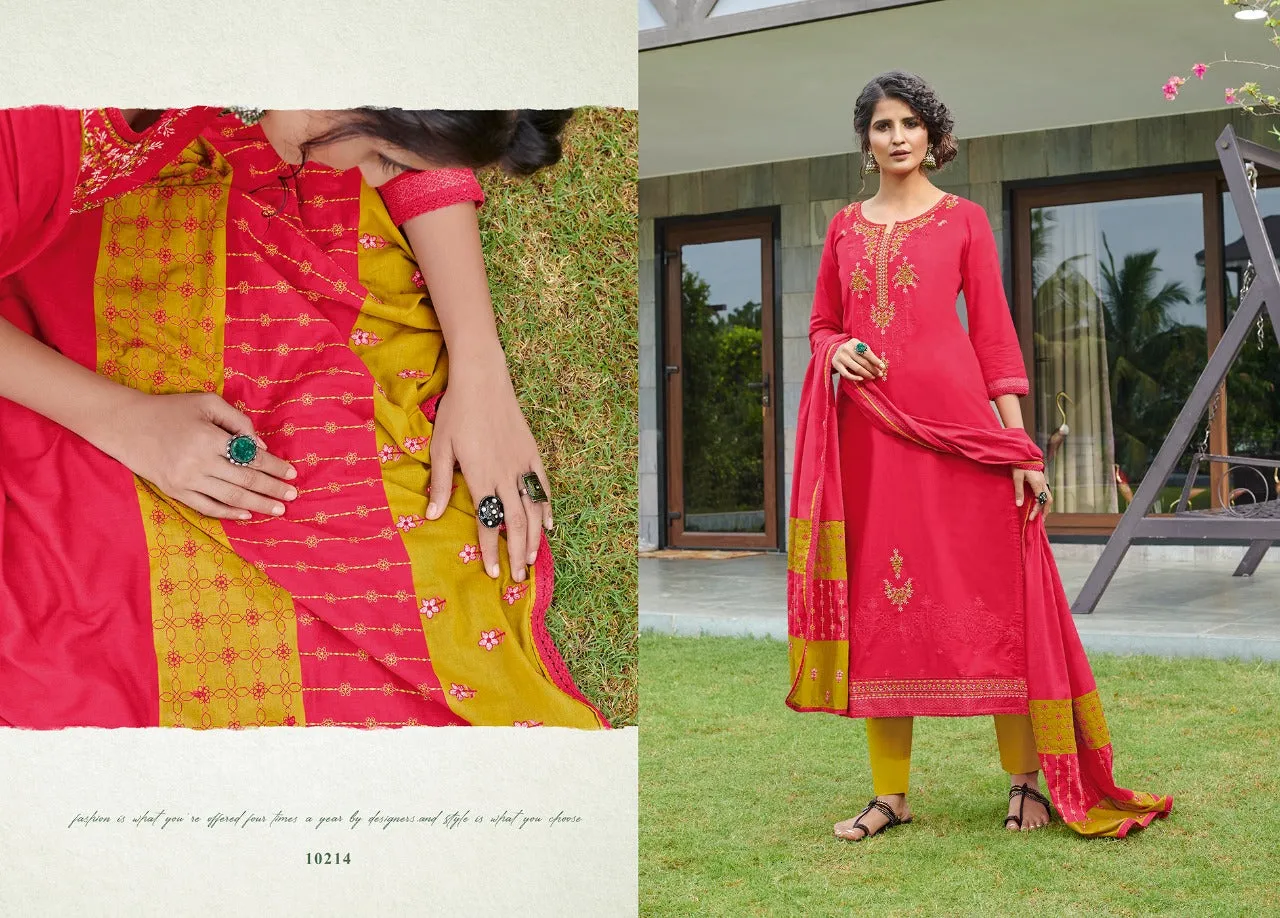 Kessi Fab Presents Green Valley Cotton Casual Wear Salwar Suits