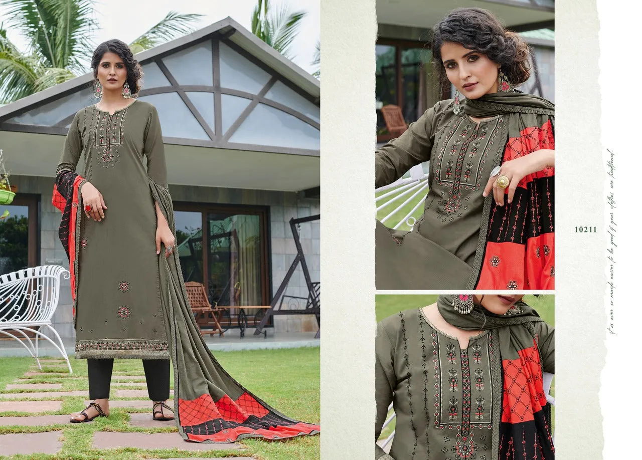 Kessi Fab Presents Green Valley Cotton Casual Wear Salwar Suits