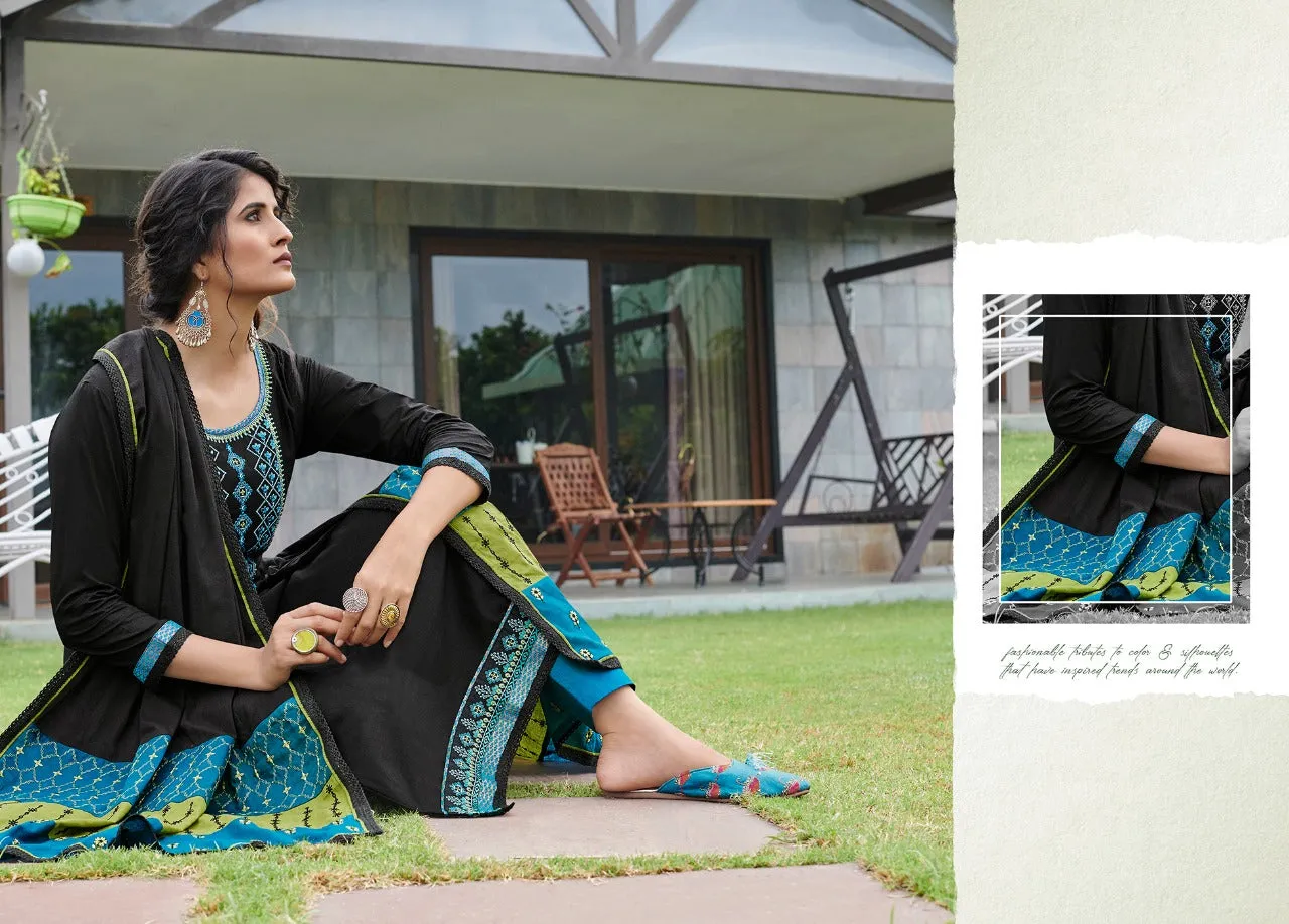 Kessi Fab Presents Green Valley Cotton Casual Wear Salwar Suits