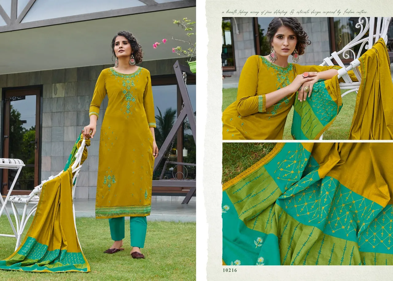 Kessi Fab Presents Green Valley Cotton Casual Wear Salwar Suits