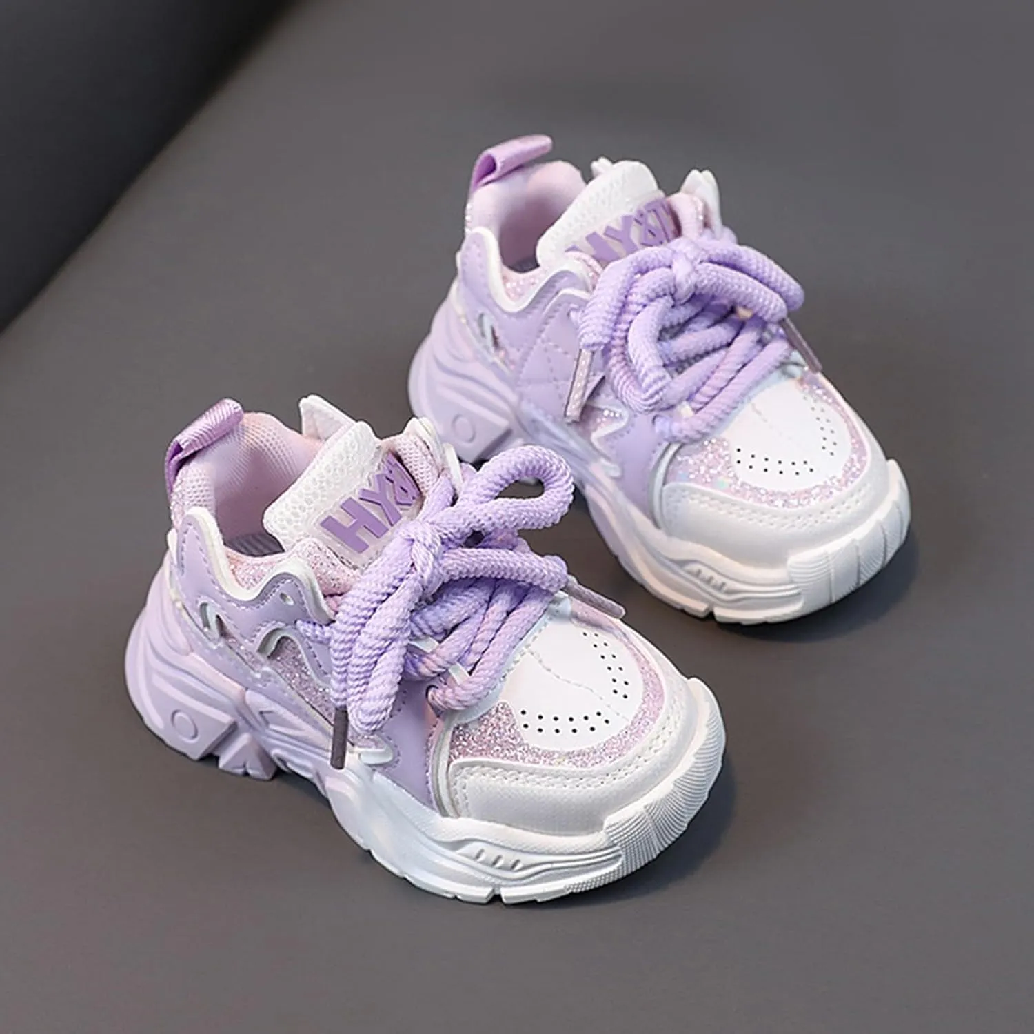 Kids Girls Tennis Shoes Lightweight Breathable Running Athletic Sneakers Comfortable Casual Light up Toddler Girls Shoes