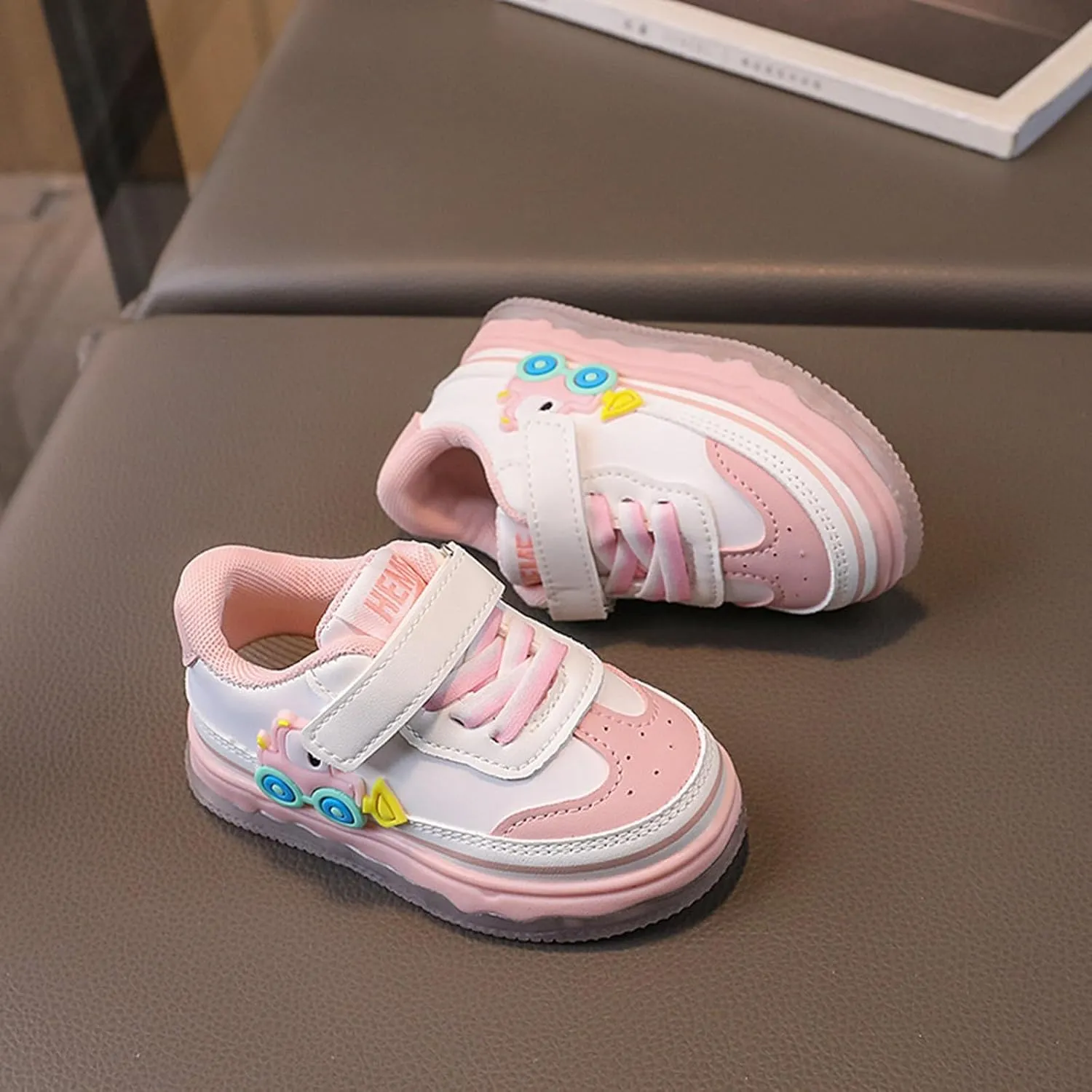 Kids Light Up Flashing Sneaker Athletic Running Shoes Lace-Up Slip-on Sneakers for Boy Girl Outdoor Kids Canvas Shoes