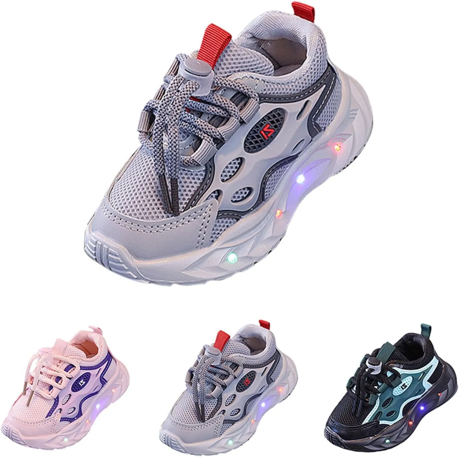 Kids Light-Up Sneakers Flashing Sports Shoes Fashion Glowing Trainer Luminous Running Athletic Shoes for Boy Girl