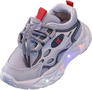 Kids Light-Up Sneakers Flashing Sports Shoes Fashion Glowing Trainer Luminous Running Athletic Shoes for Boy Girl