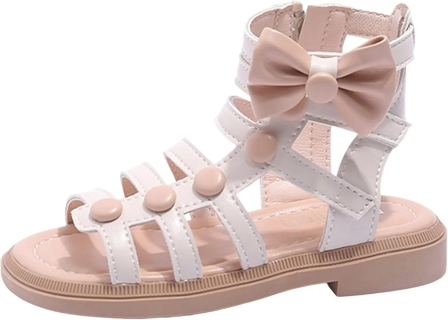Kids Open Toe Roman Shoes for Girls Vintage High Top Strapped Flat Shoes Ankle Strap Soft Cute Footwear for Toddlers