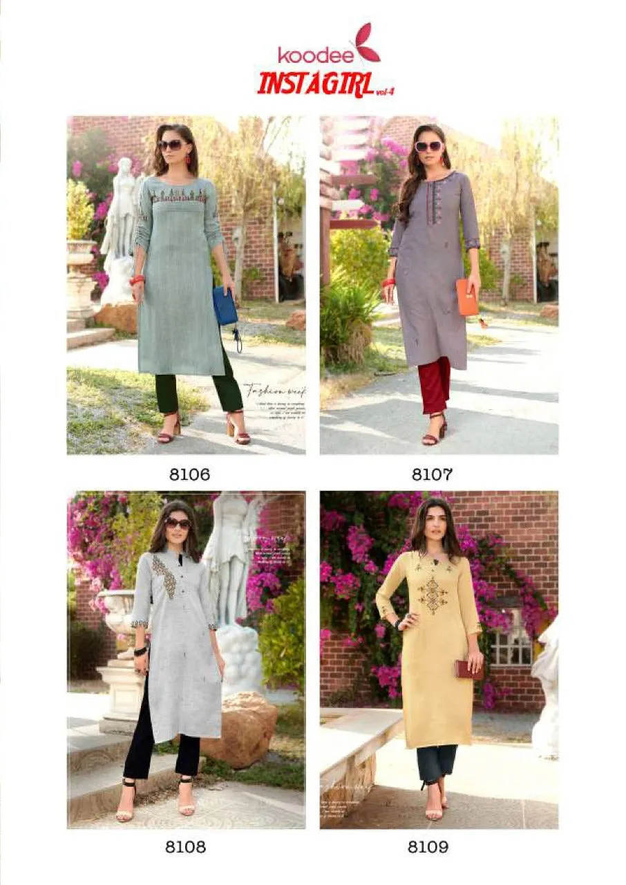 Koodee Instagirl Vol 4 Cotton Casual Wear Kurties