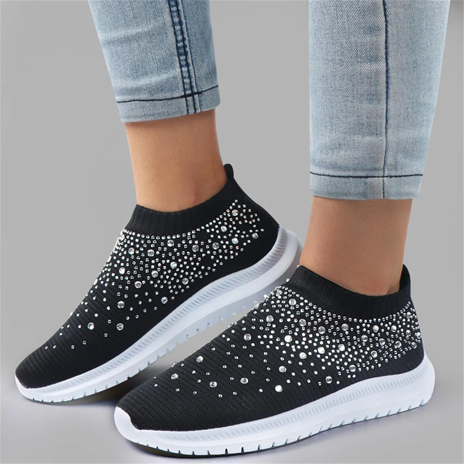 Ladmiple Shoes For Women Sneakers Slip On Walking Tennis Shoes Memory Foam Lightweight Casual Non Slip Running Sneakers