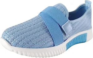 Ladmiple Walking Shoes Women Comfort Slip On Sneakers Arch Support Non Slip Casual Tennis Workout Gym Running Shoes