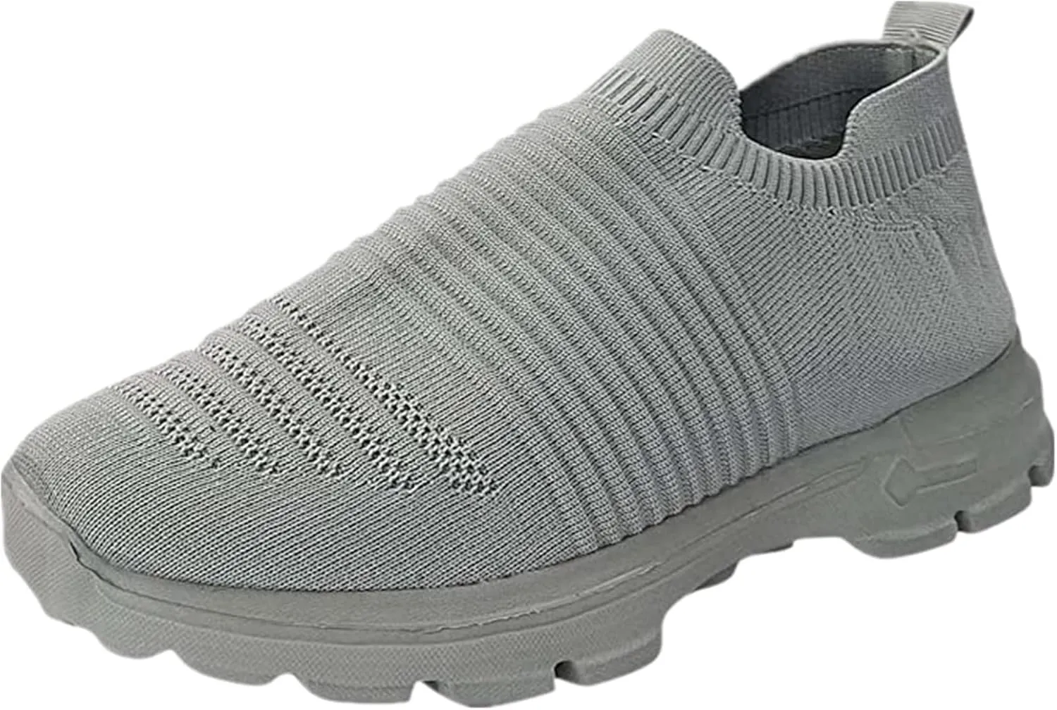 Lausiuoe walking shoes women white slip on Womens Slip On Running Shoes Non Slip Walking Shoes Lightweight Gym Workout Mesh Tennis Shoes Breathable Fashion Sneakers