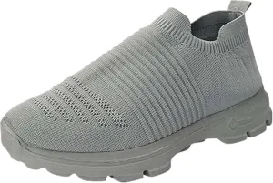 Lausiuoe walking shoes women white slip on Womens Slip On Running Shoes Non Slip Walking Shoes Lightweight Gym Workout Mesh Tennis Shoes Breathable Fashion Sneakers