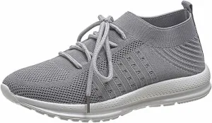 Lausiuoe Women Shoes Casual Clearance,Womens Walking Shoes Lightweight Running Shoes Womens Tennis Shoes Non Slip Breathable Mesh Air Cushion Sneakers for Gym Workout Sports