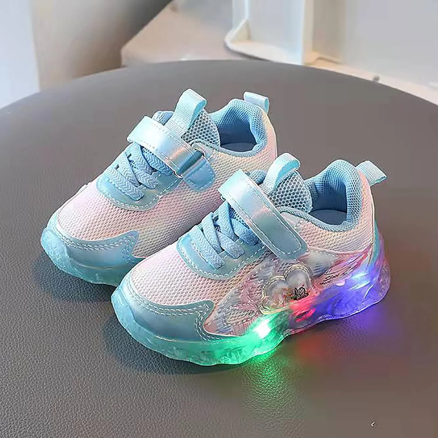 Light Up Shoes for Girls, Toddler Cute Fashion Flashing Running Athletic Sneakers Toddler Girl Slip on Sneaker