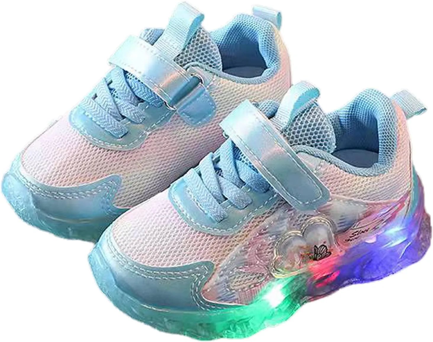 Light Up Shoes for Girls, Toddler Cute Fashion Flashing Running Athletic Sneakers Toddler Girl Slip on Sneaker