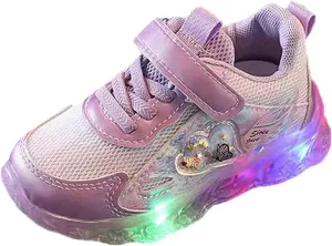 Light Up Shoes for Girls, Toddler Cute Fashion Flashing Running Athletic Sneakers Toddler Girl Slip on Sneaker