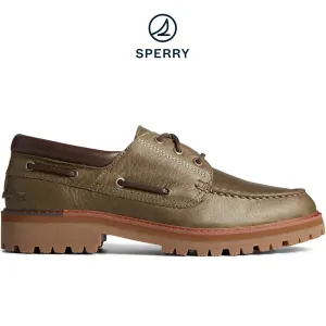 Men's Authentic Original Lug 3-Eye Boat Shoe Olive (STS25301)