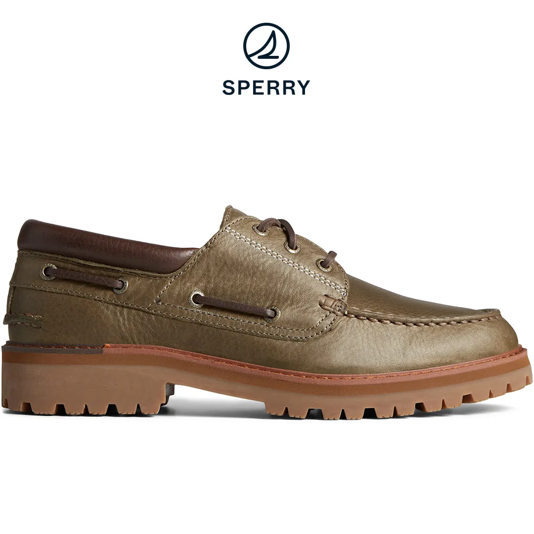 Men's Authentic Original Lug 3-Eye Boat Shoe Olive (STS25301)