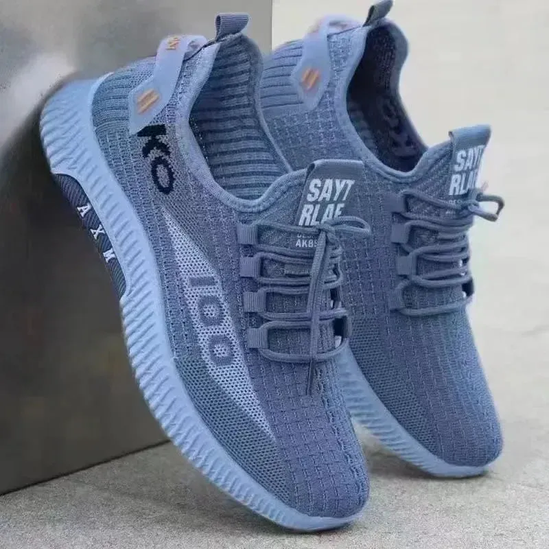 Mens Lightweight Breathable Mesh Sneakers  Trendy Versatility