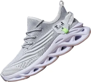 Mens Running Walking Tennis Road Shoes Sports Athletic Casual Fashion Gym Hiking Shoes for Men Sneakers Work Breathable Comfortable Lightweight White Size 13.5