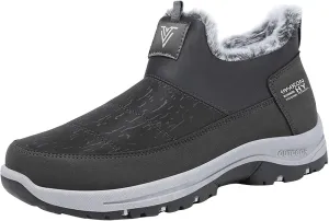 Men's Shoes Winter Snow Boots Cotton-Padded Slip on Casual Warm Winter Walking Shoes for Men