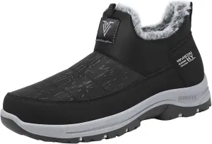 Men's Shoes Winter Snow Boots Cotton-Padded Slip on Casual Warm Winter Walking Shoes for Men