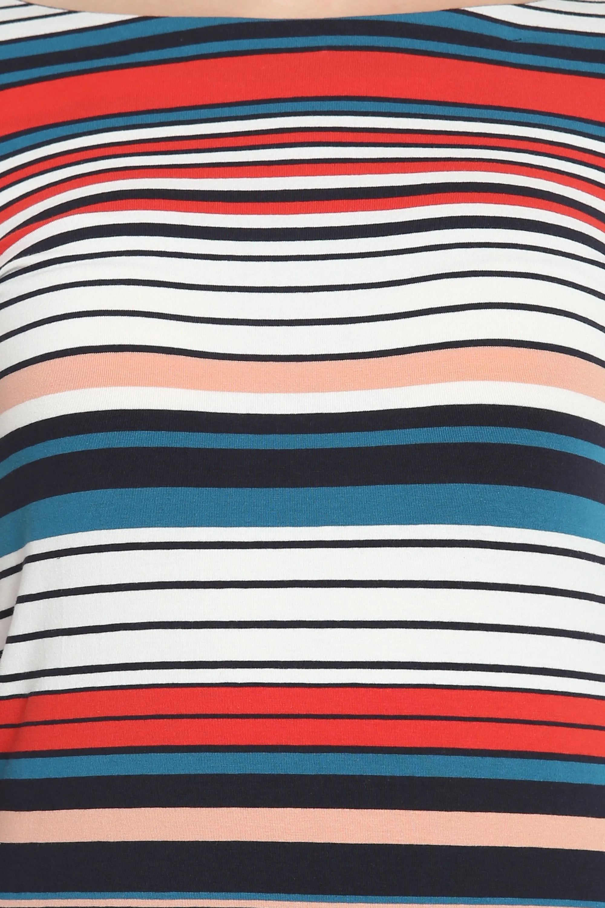 Multicoloured striped T-shirt