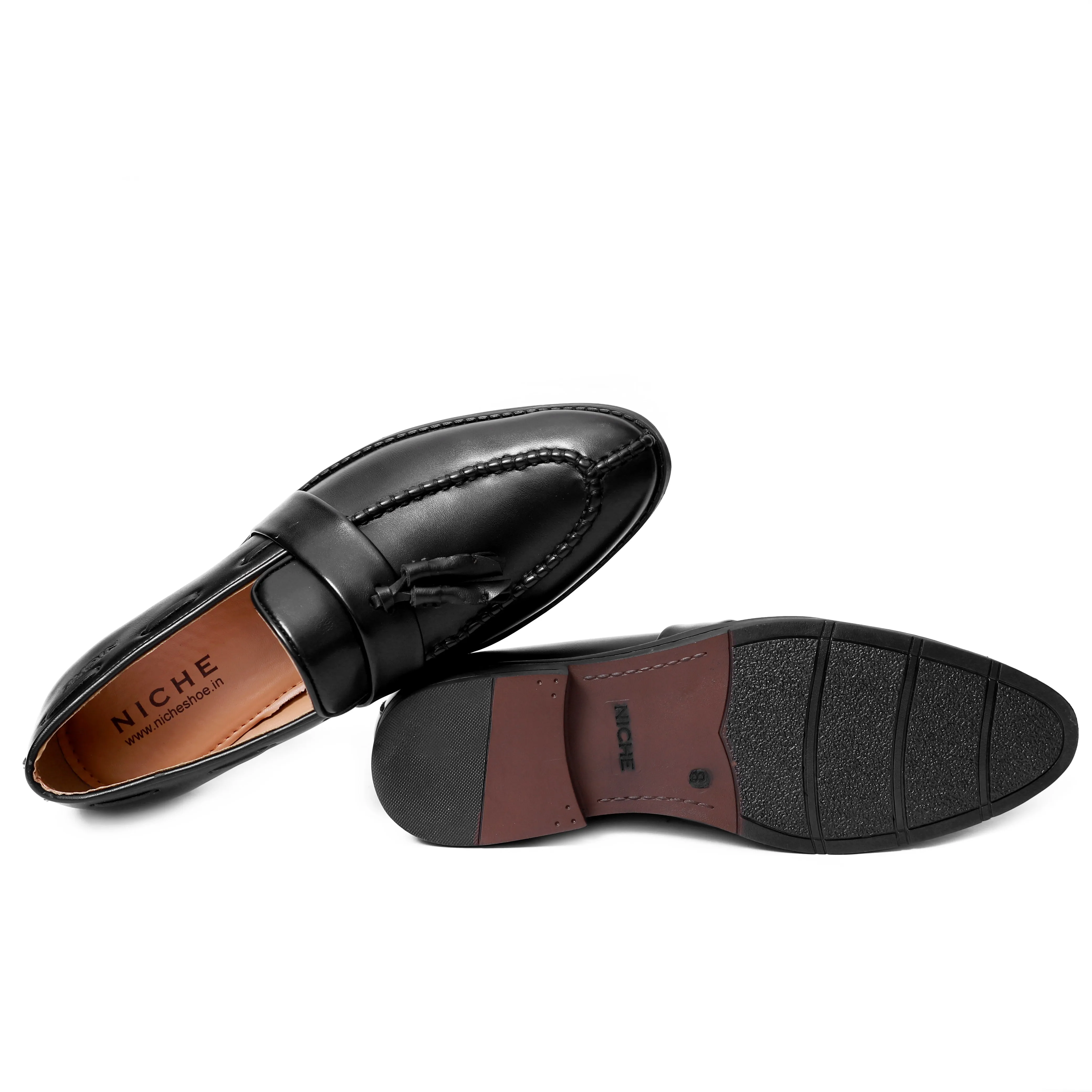 NICHE Peru Black Asthetic Tassel Loafer
