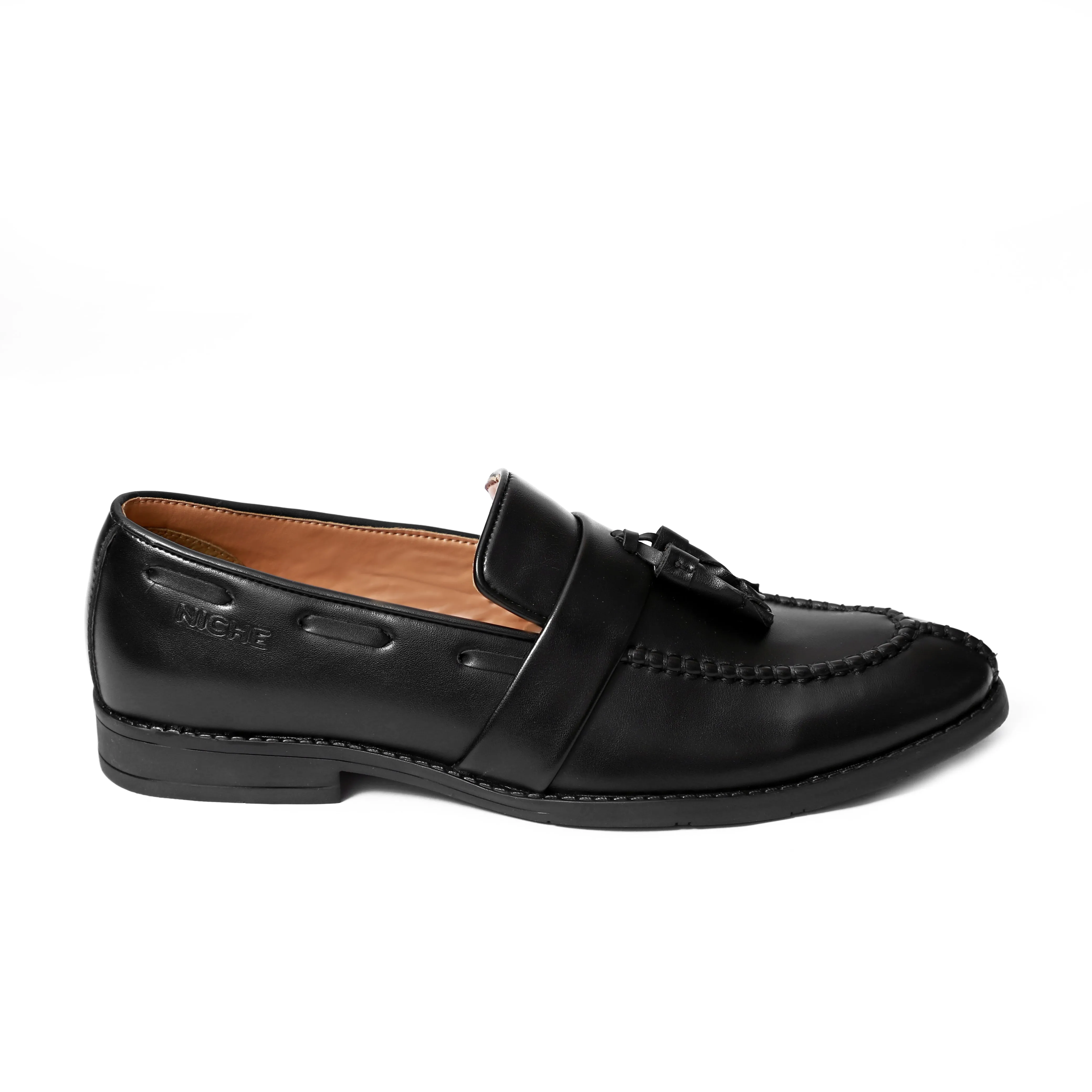 NICHE Peru Black Asthetic Tassel Loafer
