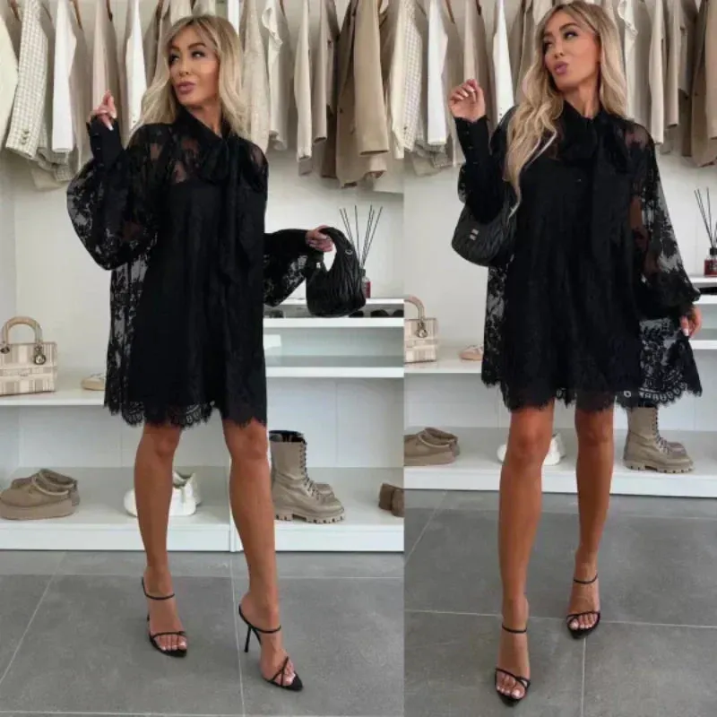 Oliva | Mini Dress with Bow Neckline