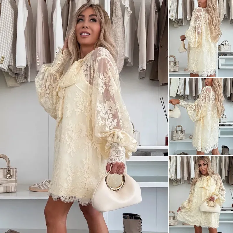 Oliva | Mini Dress with Bow Neckline