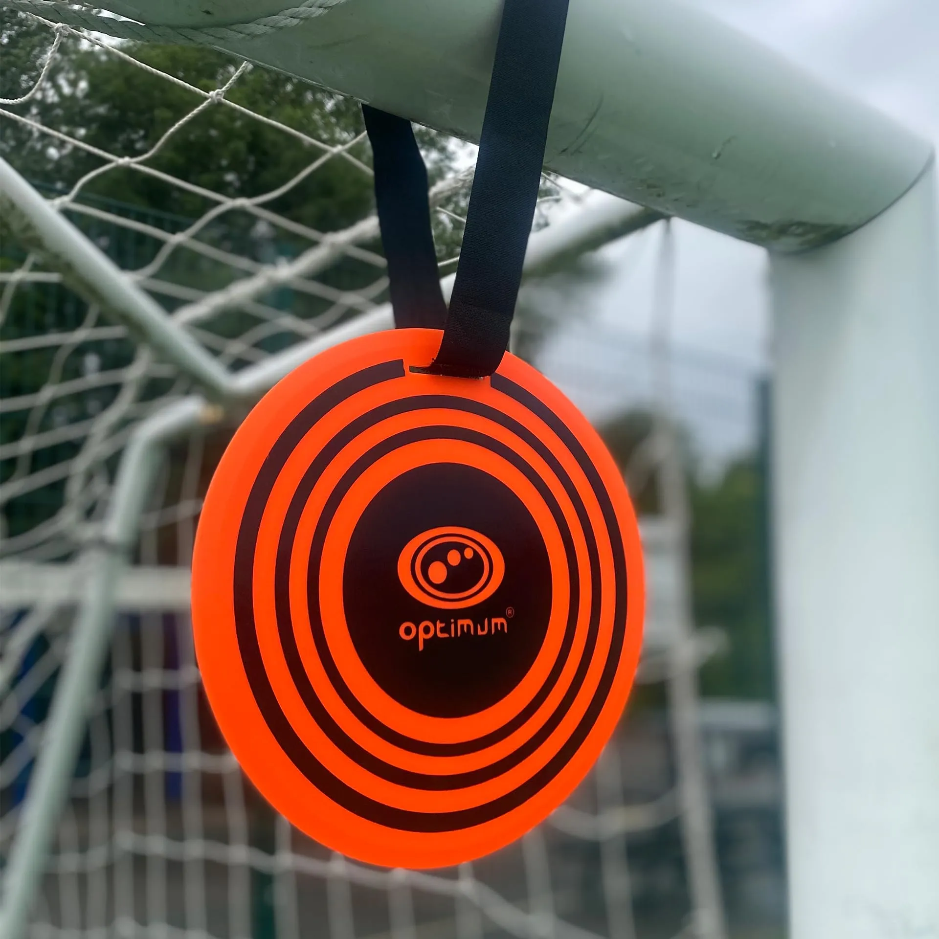 Optimum football soccer hanging target x 2pcs, 9” diameter bullseye