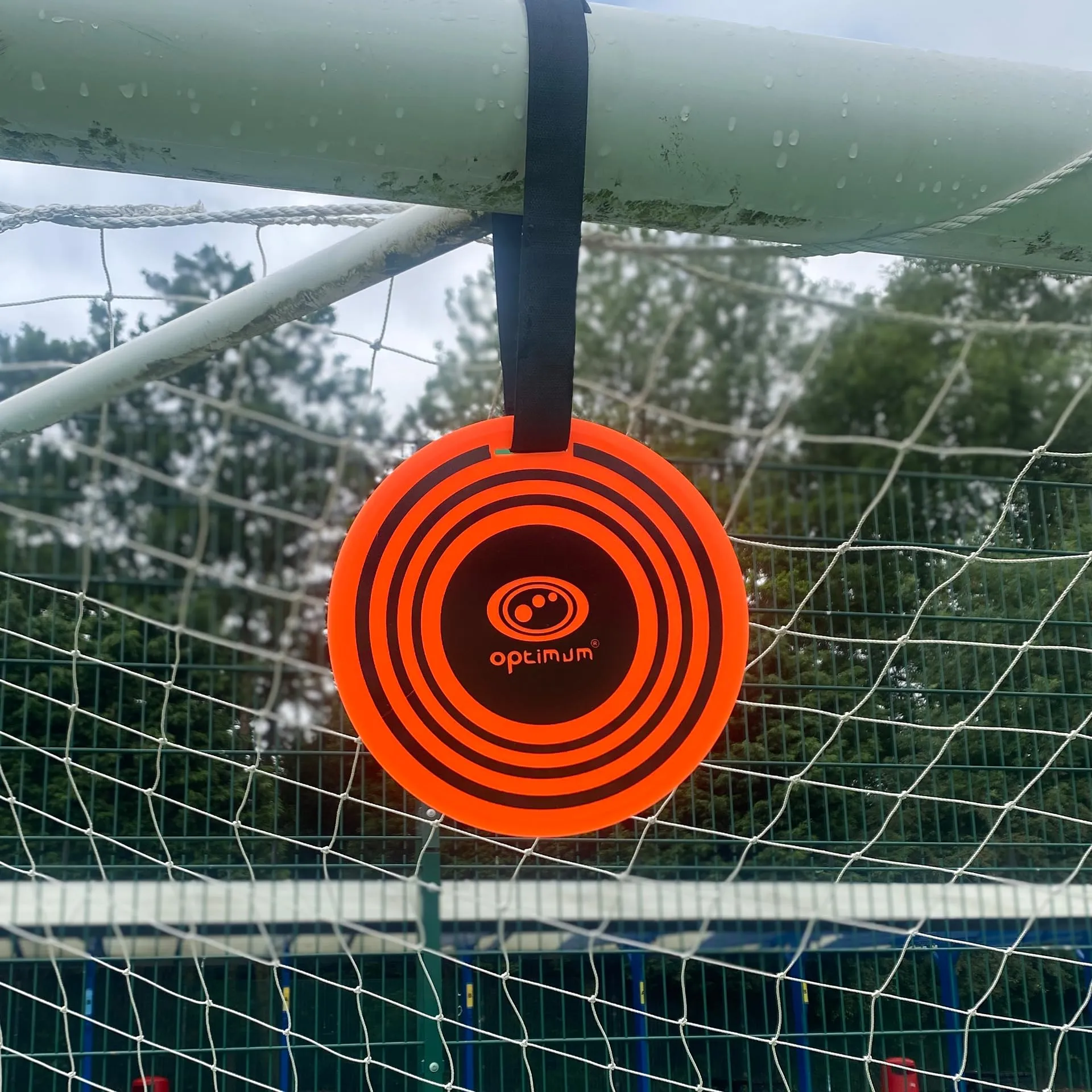 Optimum football soccer hanging target x 2pcs, 9” diameter bullseye