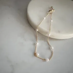 Phoebe Pearl Anklet | Dainty Beaded Anklet