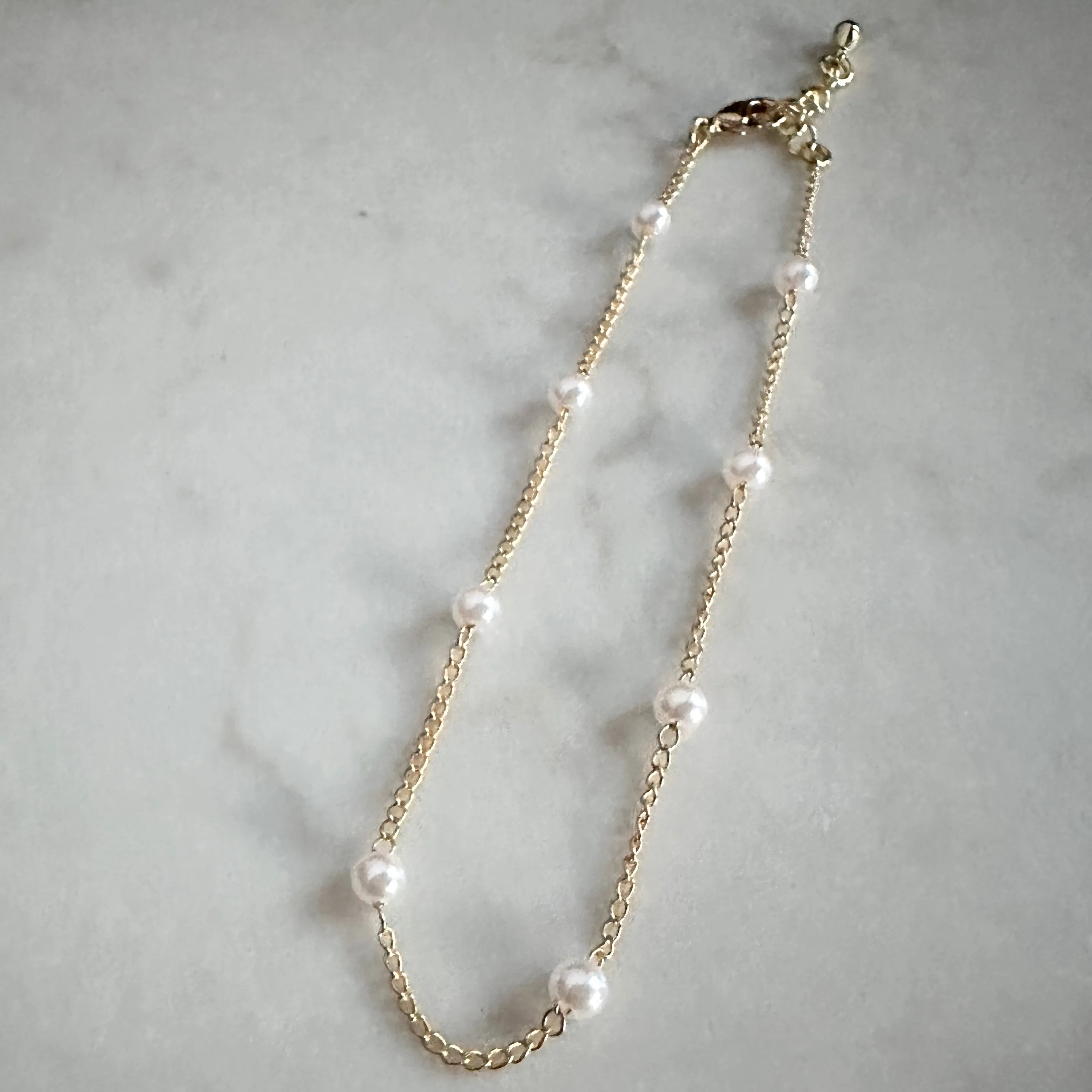 Phoebe Pearl Anklet | Dainty Beaded Anklet