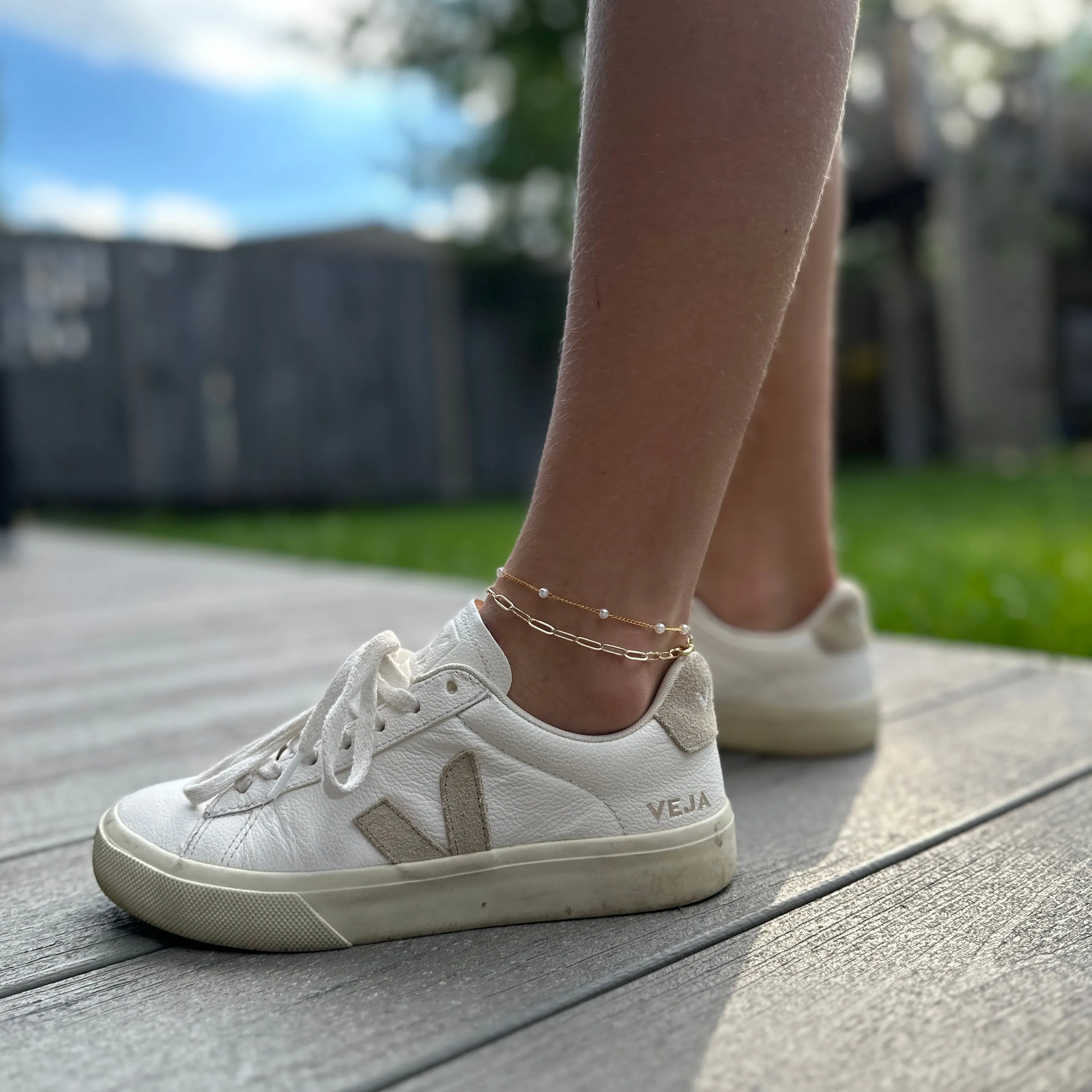 Phoebe Pearl Anklet | Dainty Beaded Anklet