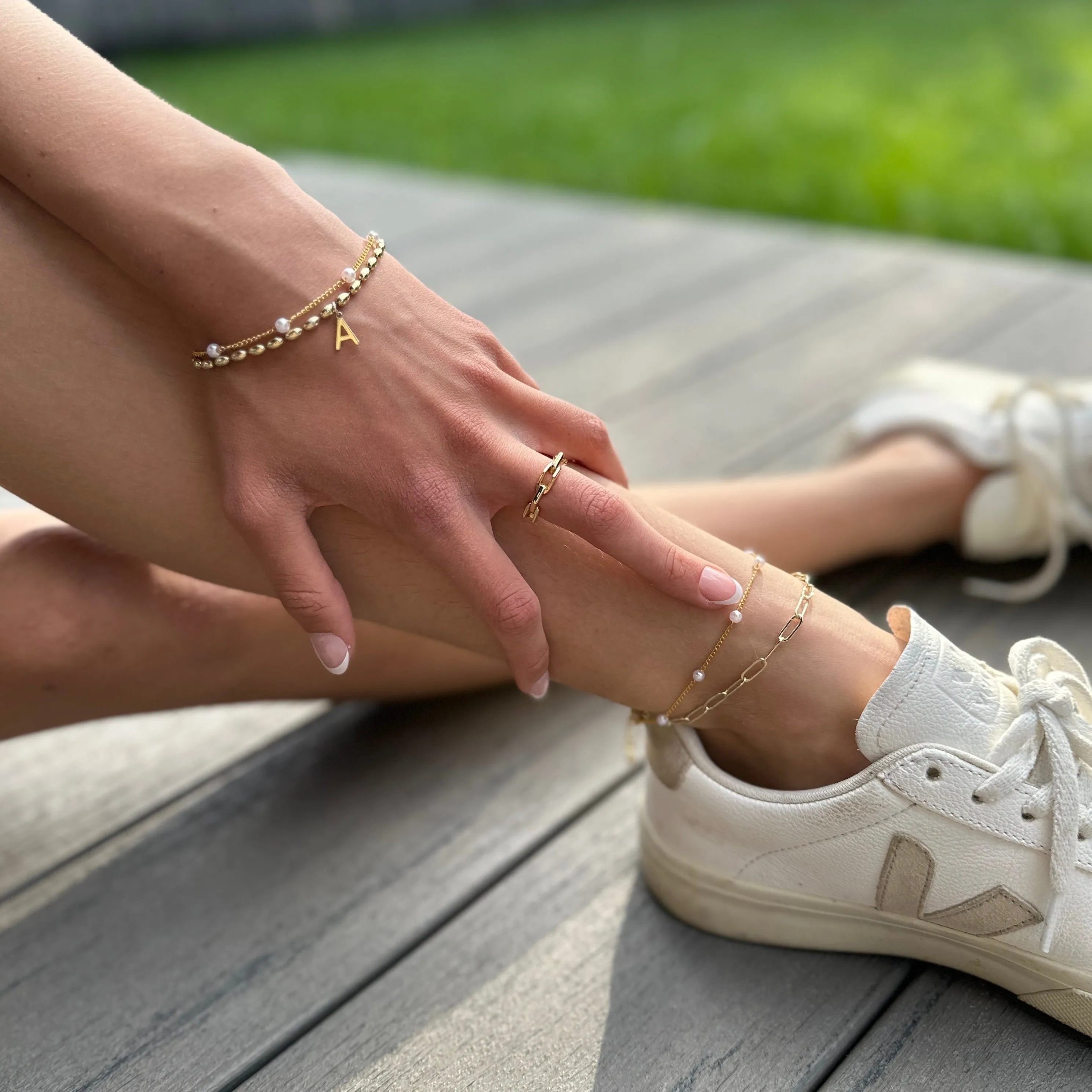 Phoebe Pearl Anklet | Dainty Beaded Anklet