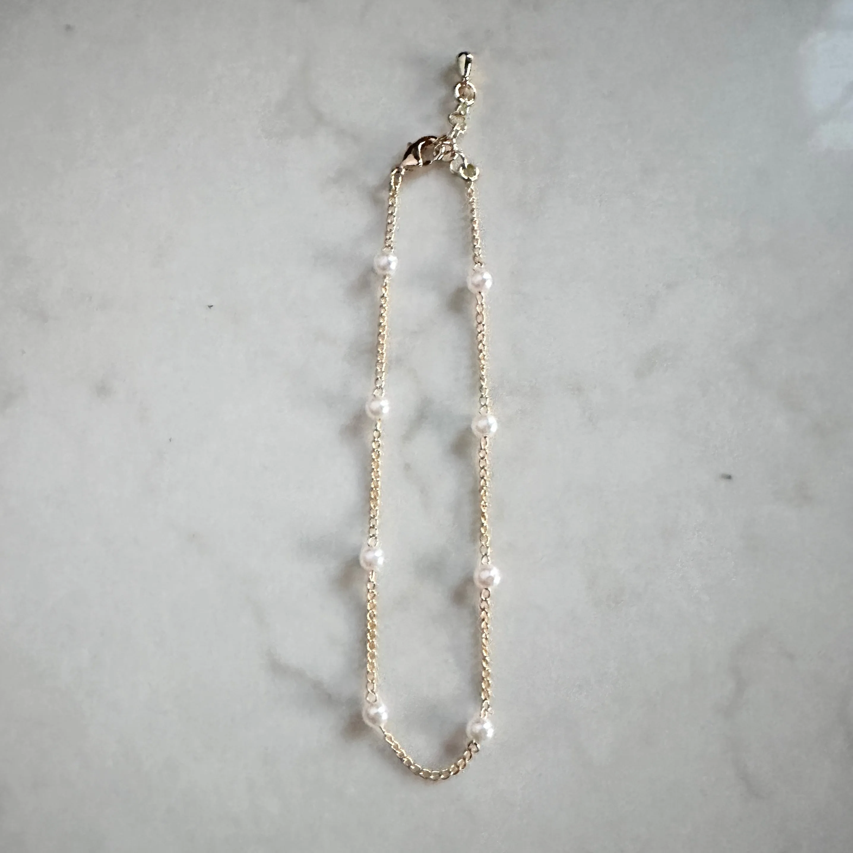 Phoebe Pearl Anklet | Dainty Beaded Anklet