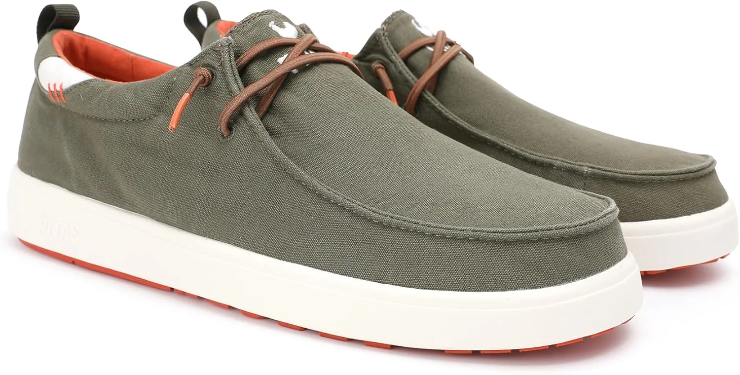 PITAS Biarritz Casual Daily Slip-On Loafers for Men | Comfortable Boat Shoes | Men's Ultra Light & Breathable Shoes | Khaki