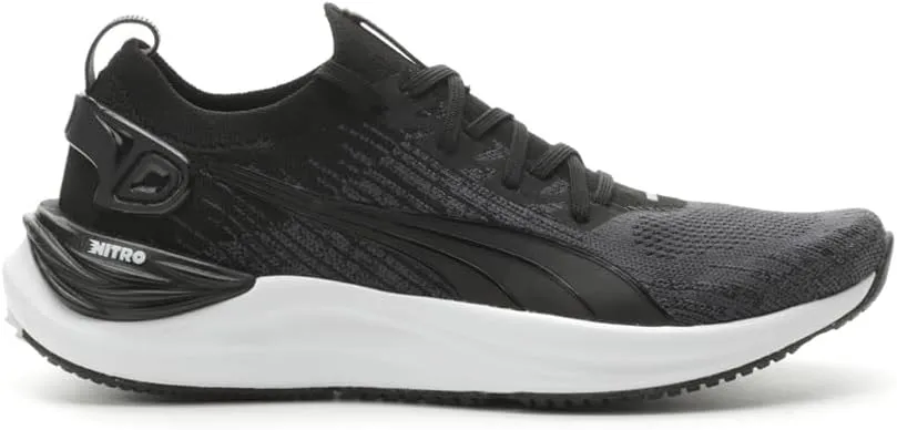 Puma Womens Electrify Nitro 3 Knit Running Sneakers Shoes - Black, Grey - Size 6.5 M, 37908502